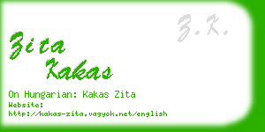 zita kakas business card